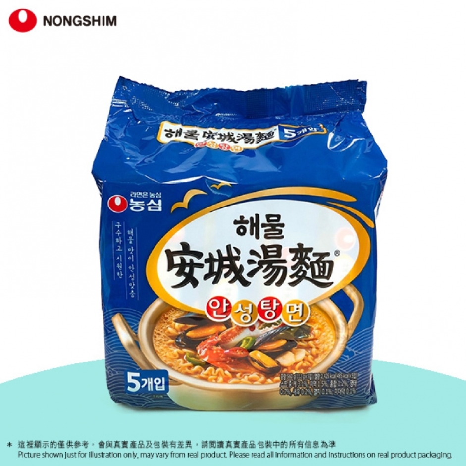 農心 海鮮味 安城湯麵 五包裝 (112g -5s) N041 
