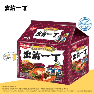 北海道小麥粉 麻辣鍋味 即食麵 【出前一丁】五包裝